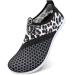 JIASUQI Athletic Hiking Beach Water Shoes Barefoot Aqua Swim Sports Walking Shoes for Women Men 8-9 Women/6.5-7 Men Black Leopard