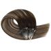 Ugeat Real Hair Extensions Microring #4/18/4 - Brown Balayage Chocolate Brown Dark Ashblond Micro Loop Extensions 50cm 50g - Buy Online on GoSupps.com