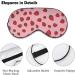 Strawberry Pattern Sleep Mask for Women | Adjustable Eye Shade with Elastic Strap - Perfect for Travel & Sleep - Buy Online on GoSupps.com