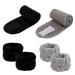 ACO-UINT 6pc Spa Headbands & Wrist Washband Set - Gray & Black | Face Towel Wristbands, Makeup Headbands, Skincare Cloths - Absorbent Sweatband for Women - Buy Online on GoSupps.com