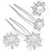 40 Pcs Silver Rhinestone Pearl Wedding Flower Hair Pins for Bridal and Bridesmaids - Gingbiss U Shape Hair Accessories for Women and Girls - Buy Online on GoSupps.com