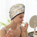 Hair Towel Wrap - Quick Drying Hair Turban with Button Floral Design for Effortless Drying - Buy Online on GoSupps.com