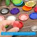 PATIKIL 1 Inch Flat Decorative Bottle Caps 50 Pack Craft Bottle Pendant Trays Double Sides Printed for DIY Pendants Craft Scrapbooks Rose Red - Buy Online on GoSupps.com