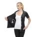 USBD Post Mastectomy Surgery Recovery Shirt Lapel Collar Camisole with Drain Pockets Large Black