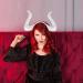 Ciieeo Devil Horns Headband Black: Cosplay Horn Hair Hoop Demon Headpiece Devil headband for Halloween Party Hair Accessory White - Buy Online on GoSupps.com