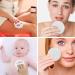 Ultra-Washable 10cm Velor Face & Body Powder Puff - Reusable Loose Powder Applicator (2 Pieces) | Dndgdlua - Buy Online on GoSupps.com