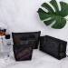 Travel Toiletry Bags Set - Mesh Cosmetic Bags with Zipper (3 Sizes) for Men & Women | Black Makeup Organizer - Buy Online on GoSupps.com