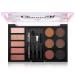 Boobeen Eyebrow Powder Palette Set 6 Colors of Eye Brow Powder 5 Colors of Shimmer Eyeshadow 1 Eye Liner Pencil & 3 Eyebrow Brush to Define & Shape & Fill Brows Create Naturally Looking Eye Makeup 1#