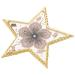 Baluue Resin Nail Art Palette Star Shaped Nail Mixing Palette Polish Color Mixing Plate Golden Edge Nail Holder Display Board Painting Tray Manicure Tool