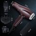 Xpoliman Professional Salon Hair Dryer - 2000 Watt AC Motor, Negative Ionic, 2 Speed 3 Heat Settings, Diffuser & Concentrator Comb - Brown/Purple - Buy Online on GoSupps.com