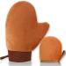 Lot de 2 gants applicateurs autobronzants ext rieur floqu doux pour une application sans traces doublure imperm able boucle de suspension lastique gants applicateurs de lotion pour le L et petit