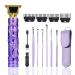Hair Clippers for Men Cordless Hair Clippers Travel Small Hair Clippers 5.7" Hair Clippers Classical Sculpting Styling Rechargeable Hair Remover with 6 Pieces Earpick (Purple)