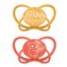 Nip Schnuller Green My Butterfly: pacifier from sustainable raw materials extra flat suction part silicone still -friendly & jaw -friendly.Orange size 3 (16-32 months) size 3 (16-32 months) orange
