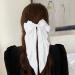 NICENEEDED White Bow Hair Clip Bowknot Hairpin French Hair Clips with Ribbon Solid Color Hair Barrette Soft Satin Silky Hair Bows Big Bowknot Hair Clip Hair Accessories for Women Bridal Wedding Decor - Buy Online on GoSupps.com