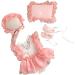 Yuehuam Newborn Photography Prop Girl Outfits Set - Baby Lace Romper, Hat, Pillow, Shoes & Skirt Clothes in Pink for Infant Photoshoot - Buy Online on GoSupps.com
