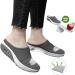 PGOJUNI Diabetic Slip-On Walking Shoes - Orthopedic Air-Cushion Slip-On Sneakers for Women - Size 10, Dark Gray - Buy Online on GoSupps.com