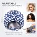 INNELO Luxury Waterproof Shower Cap for Women - Adjustable & Reusable Blue Satin-Lined Hair Cap for All Hair Styles - Buy Online on GoSupps.com