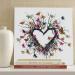 Yidepot Butterfly Canvas Wall Art for Bedroom - Heart-Shaped Branches & Colorful Butterflies - Love Motif for Teenage Girls - 30x30cm - Buy Online on GoSupps.com