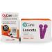 Oh Care Lite Blood Sugar Testing Monitor   Glucose Test Strips and Lancets for for Blood Testing   Accurate and Affordable Diabetic Supplies (50 Strips)