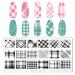 Checked line pattern stamp panel made of stainless steel 1 piece caro strip nail art stamp template image pressure template tools rectangular checkered geometric nail tools (JT59)