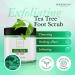 HerbOrganic Antibacterial Tea Tree Foot Scrub 200g - Exfoliating, Moisturizing, and Cleansing Formula with Green Tea, Sea Salt & Jojoba Oil - Ideal for Corns, Calluses, Athlete's Foot, Jock Itch & Foot Odor - Buy Online on GoSupps.com