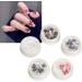 Shiny Decorative Manicure Charms with Artificial Pearls DIY Nail Art Portable Storage Box for Professional Salon or DIY Manicures - Buy Online on GoSupps.com