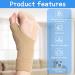 DCC-GETS Thumb Arthritis Compression Gloves(2 PAIRS) - Soft Gel Pads, Lightweight & Comfortable Wrist Support Braces for Pain Relief - Carpal Tunnel Relief (Beige) - Buy Online on GoSupps.com