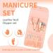 16Pcs Manicure Set Portable Nail Clippers Pedicure Kit Stainless Steel Nail Care Tools Cuticle Trimmer Professional Grooming Kit with Travel PU Leather Case for Thick Nails Men Women Parents Gift Pink - Buy Online on GoSupps.com