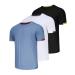 3 Pack men Sports Tshirts Breathable quick-drying short arm T-shirt Functional shirt Sports shirt quick-drying breathable sport shirt men running shirt short sleeve training session men L black/white/haze