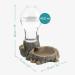Navaris Reptile Water Dispenser - 400ml Realistic Tortoise Accessories - Large Water Bowl Dish - Bowls for Reptiles & Amphibians - Buy Online on GoSupps.com