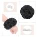 Jet Black Synthetic Hair Bun Extension - 45g Messy Updo Ponytail Scrunchie for Women - Buy Online on GoSupps.com