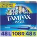 Tampax Pearl Tampons Multipack Light/Regular/Super Absorbency With Leakguard Braid Triple Pack Unscented 34 Count 34 Count (Pack of 1)
