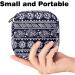 Retro Napketten Storage Bag | Ethnic Boho Flower Pattern | Portable Menstruation Cup Bag with Zipper for Teens & Women - Buy Online on GoSupps.com