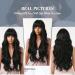 Allbell Black Wig for Women | Long Wavy Natural Hair Wig with Thick Bangs | Heat Resistant Synthetic Hair - Buy Online on GoSupps.com