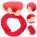 FRCOLOR Watermelon Headband Cute Make Up Plush Soft Stretch Fuzzy 7.47X5.50in Red Coral Fleece Plush Makeup Spa Hairband for Women Girls - Buy Online on GoSupps.com