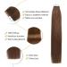 Yilite Tape Extensions Real Hair | 40cm Medium Brown 20 Pieces | Invisible Silky Straight Skin Weft - Buy Online on GoSupps.com