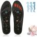 Eeuk massage insoles for women men magnetic orthopedic soles insoles against decrease acupressure insoles for flat feet plantar fasciitis foot pain s (EU: 35-40)