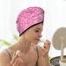 Breast Cancer Awareness Pink Ribbons Microfiber Hair Towel | Soft Super Absorbent Hair Wrap for Women | Quick Dry Coral Velvet Cap for Long Curly & Thick Hair - Buy Online on GoSupps.com