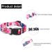 Suredoo Adjustable Soft Nylon Dog Collar for Small & Medium Dogs - Pink Flower Design Comfort Fit (M: 33-55 cm Neck) - Buy Online on GoSupps.com
