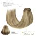 WindTouch 15 Inch Balayage Clip-In Hair Extensions - 70g Bleach Blonde #18P613 - Premium Remy Human Hair for Women - Buy Online on GoSupps.com
