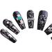 PN-007 Press-On Nails Painted 10 Pieces Reusable False Nails Y2K Gothic Punk Glamour Cross Spider Rhinestones Black - Buy Online on GoSupps.com
