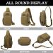 Valinov Tactical Shoulder Bag with USB Charging Port - Black | Military Sling Daypack - Buy Online on GoSupps.com