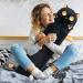 Mewaii 44in Long Cat Plush Pillow - Cute Stuffed Animal Squishy Toy for Kids | Brown & Black Kitten Sleeping Hugging Pillow 44in/110cm - Buy Online on GoSupps.com