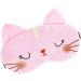 Buy WLLHYF Cute Cartoon Cat Sleeping Eye Mask - Soft Plush Blindfold for Travel & Napping - Funny Novelty Eye Shade for Adults & Kids (Pink - Buy Online on GoSupps.com
