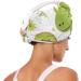Green Dinosaurs Kiwi Fruit Hair Towel 2 Pack | Super Absorbent Quick Dry Hair Turbans for Women & Girls - Buy Online on GoSupps.com