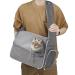 Hikeman dog carrier bag pet pet shoulder bag dog tag bag - dog bag adjustable carrying bag dog pet carrier single shoulder for walking outdoor travel (gray)