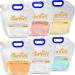 SurVivv Premium Collapsible Water Container Bag No-Leak Freezable Odorless Flat Folding BPA Free Food Grade Clear Plastic Storage bottle for Sports Outdoors Camping Hiking Backpack 1.3/2.6 Gallon 2.6 Gal 6-pack