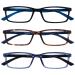 Opulize sea glasses Blue light filter narrow frame spring hinges improve the sleep computer glasses gaming reflective men B9 +1.00 diopters black / brown / blue
