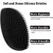 HieerBus Silicone Body Scrubber Flat Shower Brush Gentle Exfoliating and Massage Long Bristles Lathers Well and More Hygienic Than Traditional Loofah 1 Pack (Black) 3rd-black - Buy Online on GoSupps.com