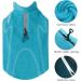VIVAGLORY Dog Fleece Jacket Vest for Large Dogs - Turquoise, Size L (Chest 66-81cm) - Buy Online on GoSupps.com